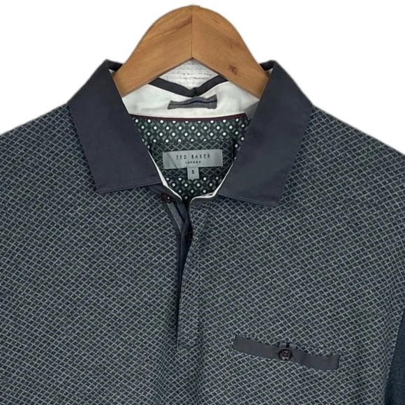 BF915 Mens TED BAKER London Designer Long Sleeve Polo Sweater Sz 5 US Sz XL - Picture 3 of 6